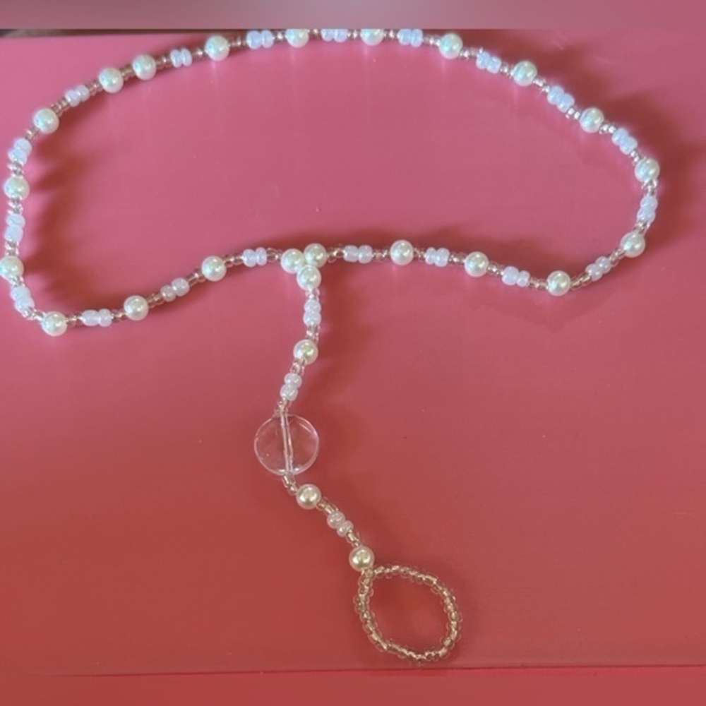 Elegant Pearl Beaded Lanyard NWT